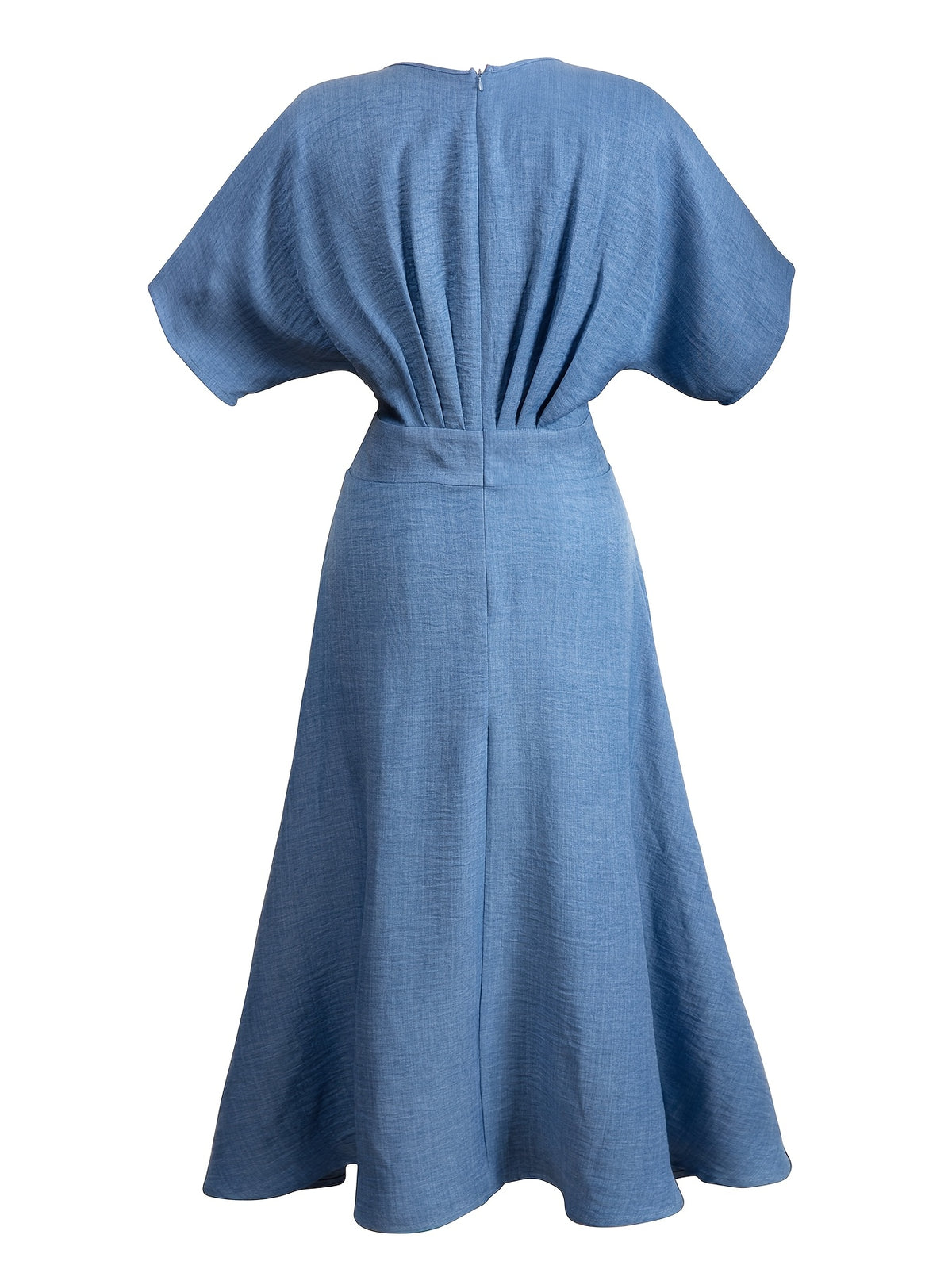 Robe longue élégante à manches chauve-souris