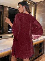 Robe élégante grande taille à sequins