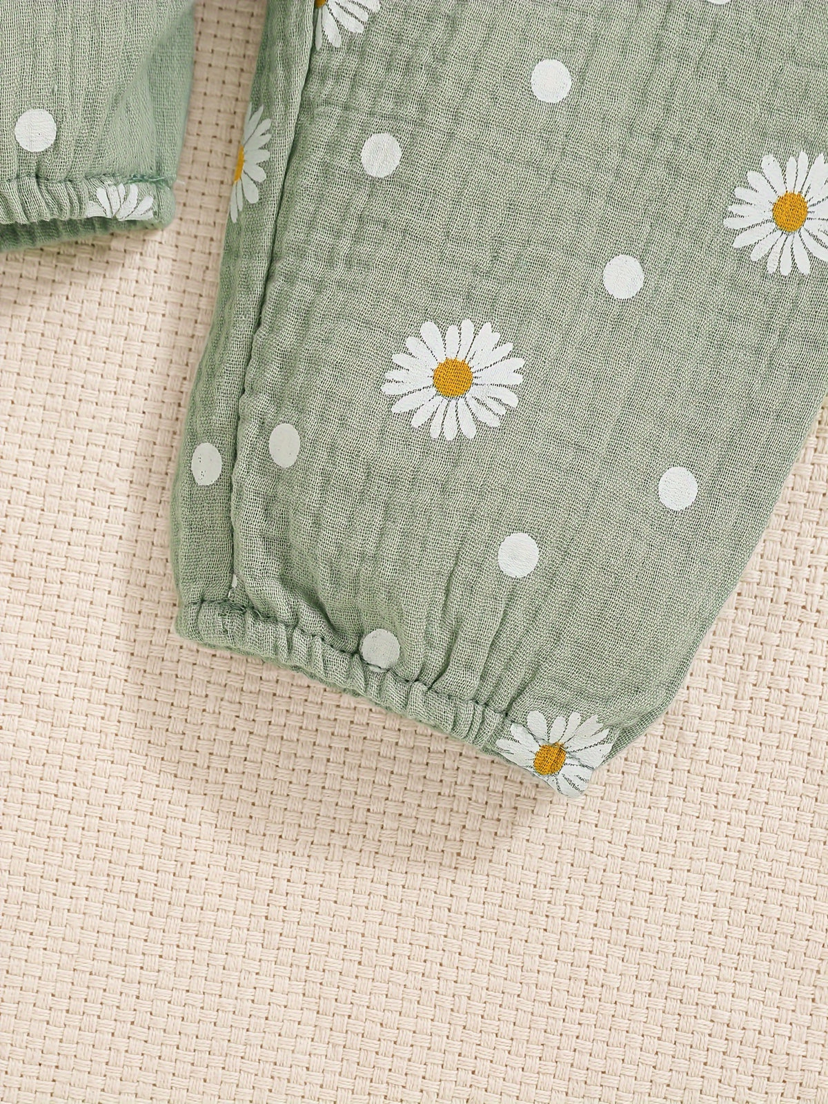 Ensemble fille vert & blanc
