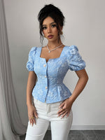 Blouse élégante à imprimé floral #collection Monaco
