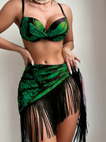 Maillot de bain 2 pièces végétal