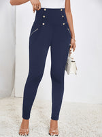 Pantalon Skinny détaillé par fermeture éclair 