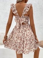 Robe midi élégante femme à imprimé floral #Monaco