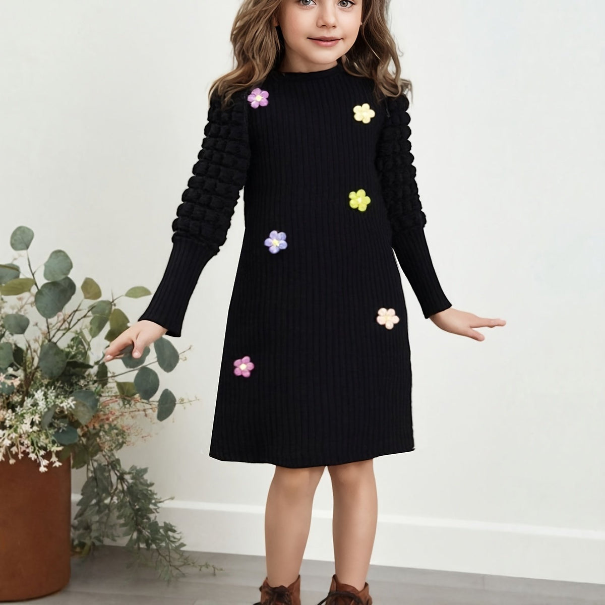 Robe noire élégante pour filles