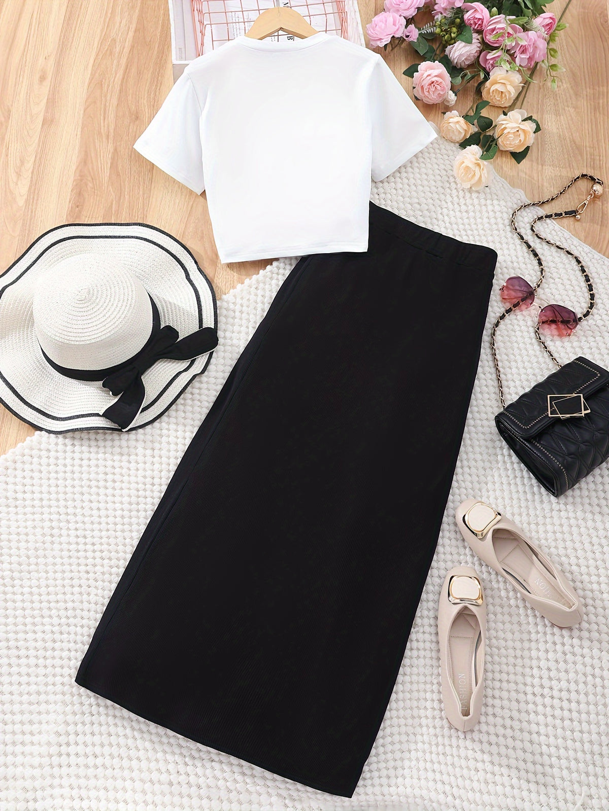 Robe longue asymétrique élégante pour adolescente