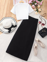 Robe longue asymétrique élégante pour adolescente