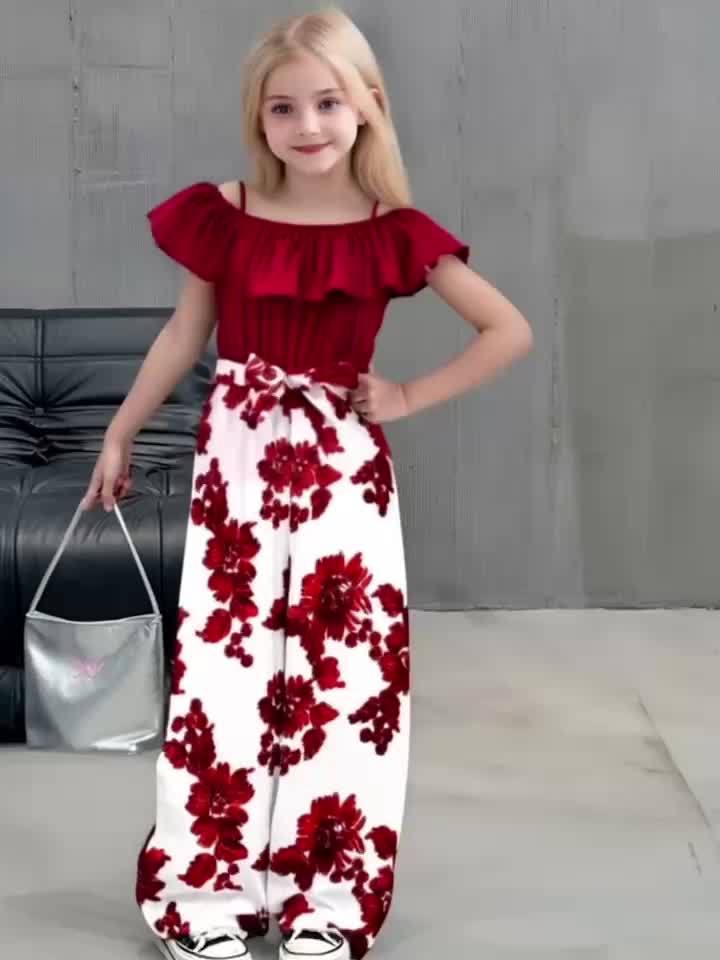 Unité tout-en-un fleurie pour fille