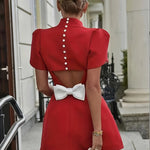 Robe mini rouge élégante