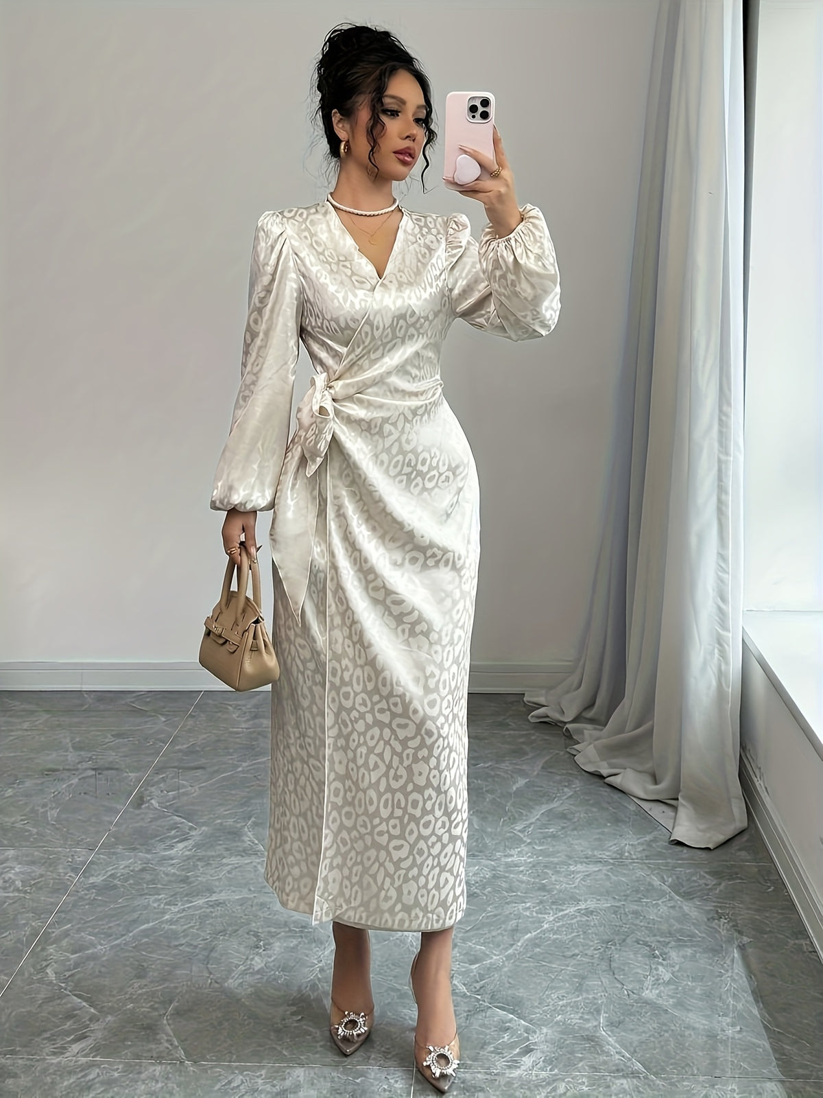 Robe élégante à effet satin