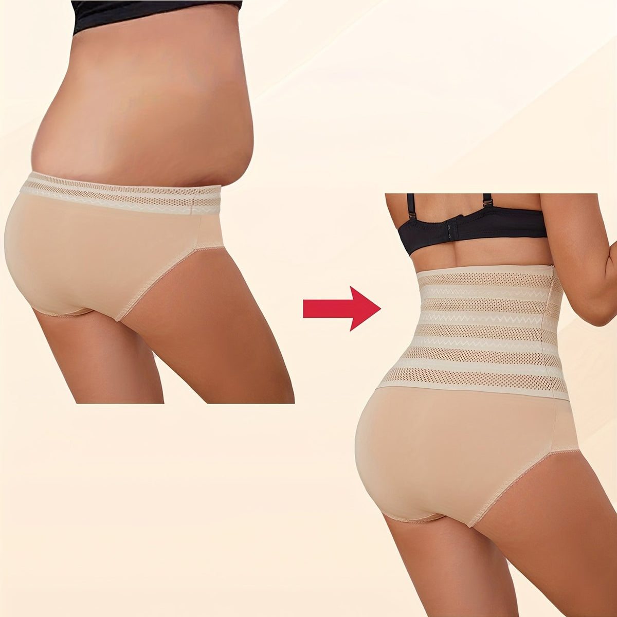 Culotte gainante noir taille haute – effet ventre plat