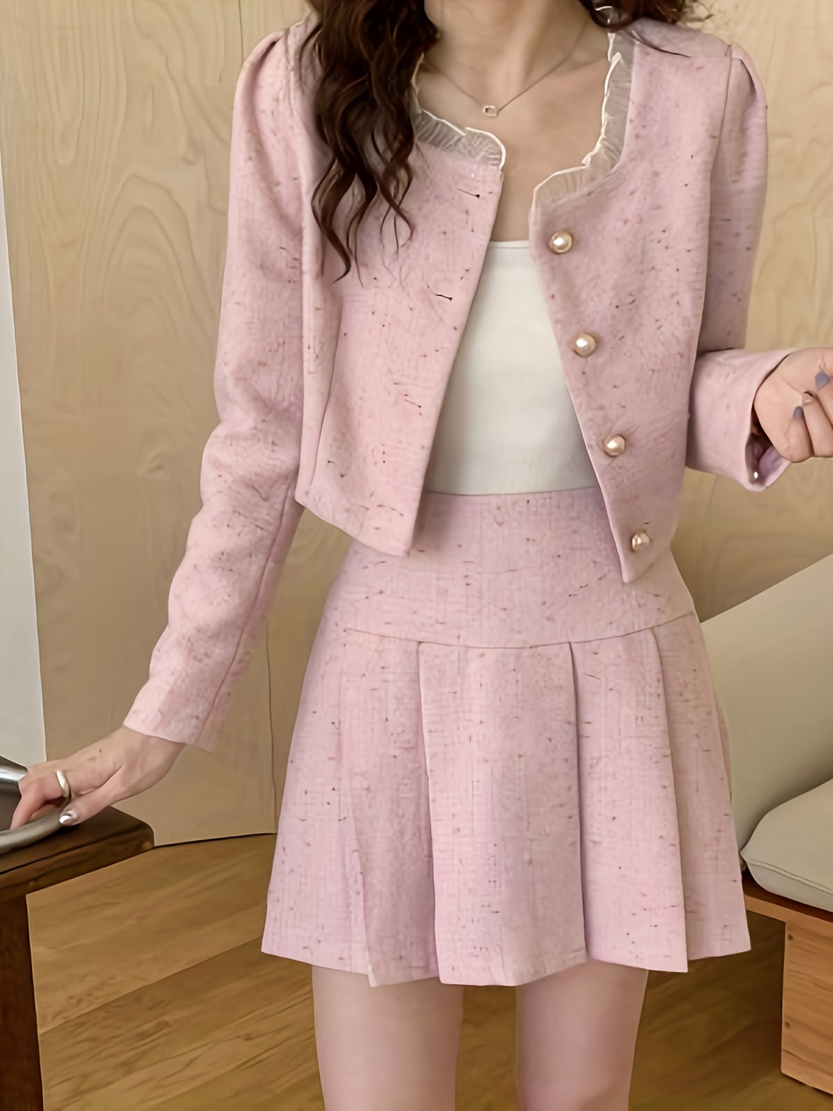Ensemble deux pièces élégant avec veste courte #collection Alpe d'Huez