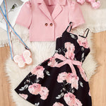 Ensemble élégant et stylé pour fille avec rose
