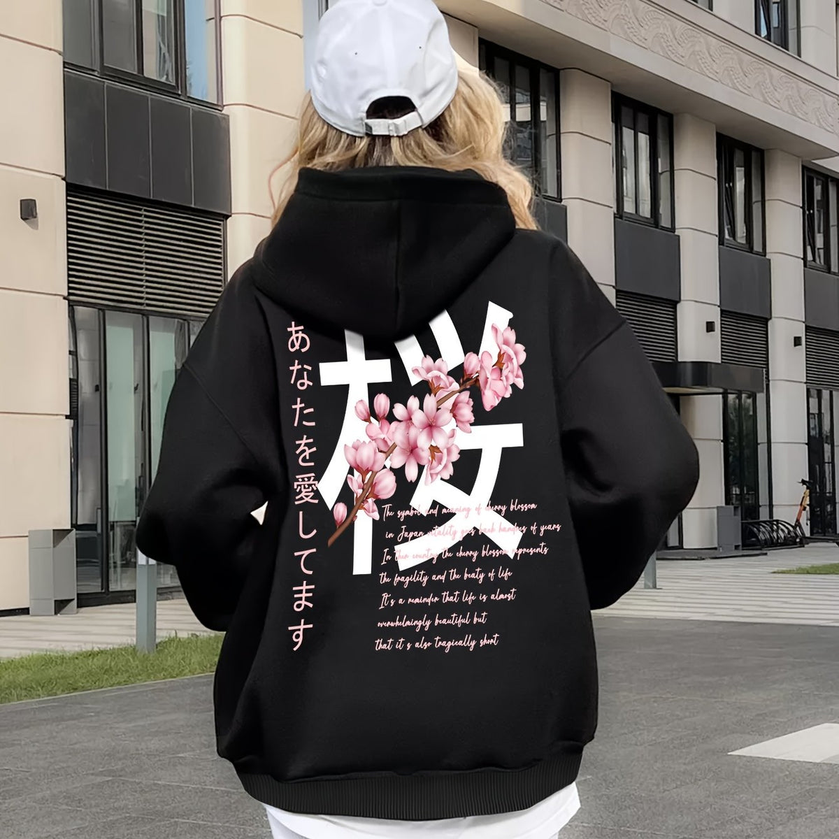 Sweat à capuche noir femme