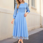 Robe longue élégante en mousseline