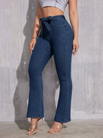 Jeans flare en denim stretch