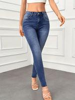 Jean skinny décontracté bleu clair