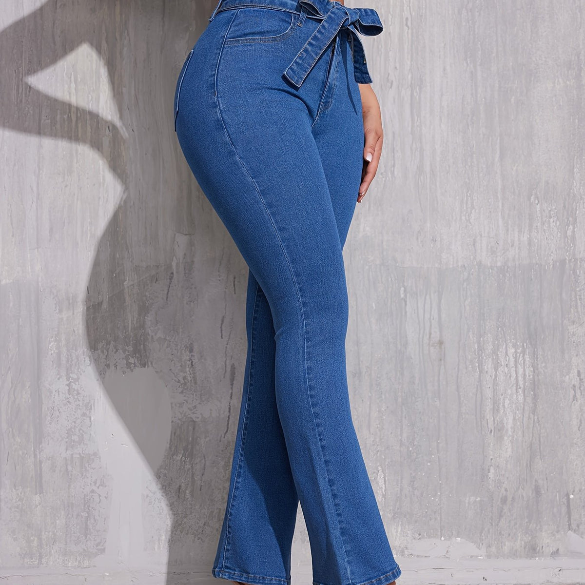 Jeans flare en denim stretch