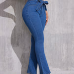 Jeans flare en denim stretch