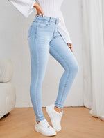 Jean skinny décontracté bleu clair