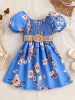 Robe à manches bouffantes pour fille