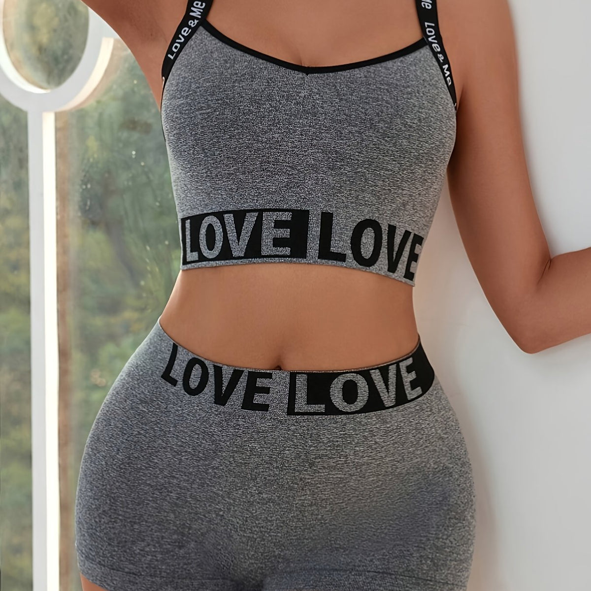 Ensemble crop top & short taille haute