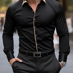Chemise élégante noire pour homme