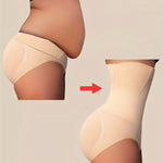 Culotte gainante beige taille haute – effet ventre plat