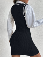 Robe sans manches noire style preppy #Paris