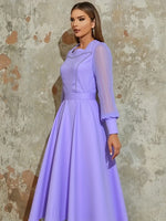 Robe longue élégante en mousseline
