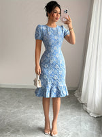 Robe femme élégante à col rond #Paris