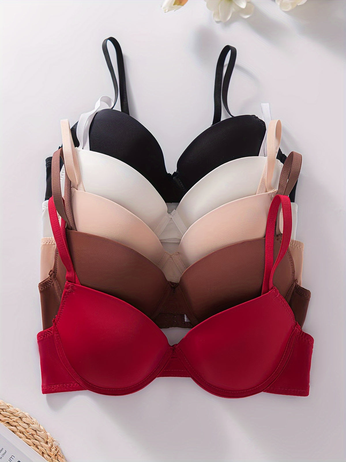 Lot de 5 soutiens-gorge push-up