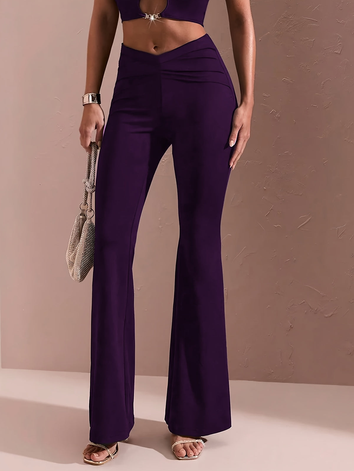 Elegant black flare pants