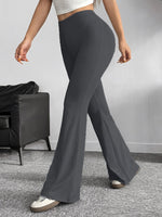 Pantalon évasé taille haute ultra confortable