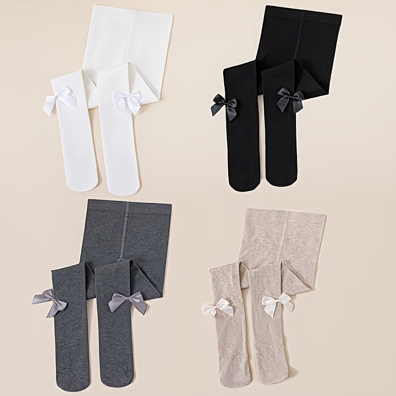 Lot de 3 collants rayés avec nœuds