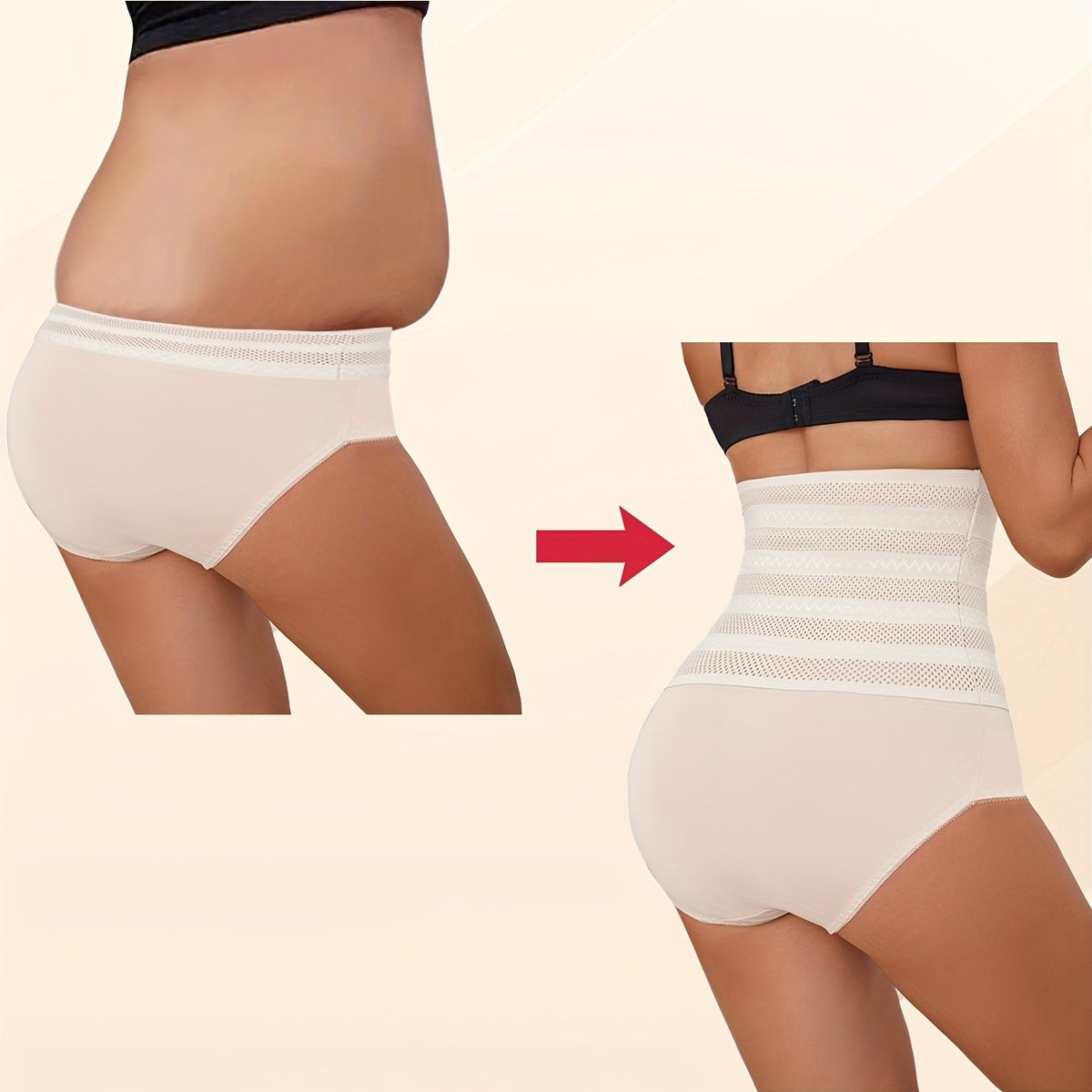 Culotte gainante noir taille haute – effet ventre plat