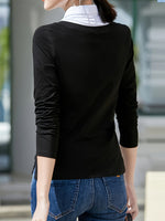 Haut chic à col polo et manches longues #collection Paris