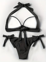 Maillot de bain 2 pièces sexy uni