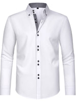 Chemise habillée homme manches longues #Bordeaux